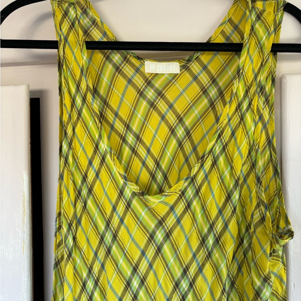 CP shades yellow plaid spinning dress